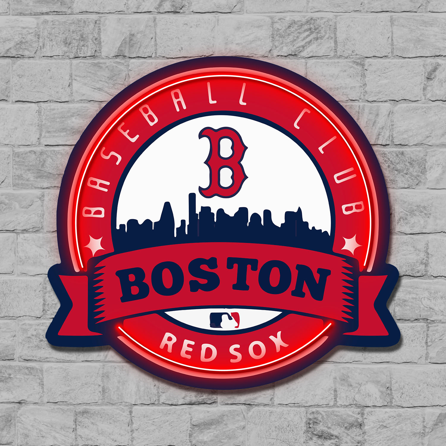 Boston Red Sox Acrylic Neon LED Sign MLB Baseball Fan Club Wall Art ...