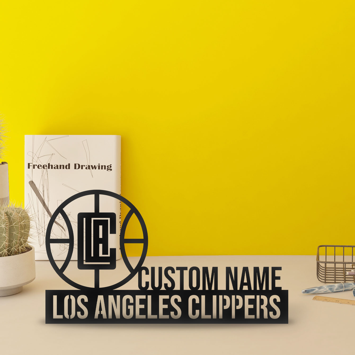 Custom NBA Los Angeles Clippers Wooden Nameplate - LYNSERIES.COM